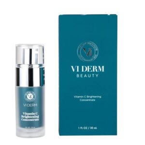 A bottle and box of Viderm Beauty skincare product.