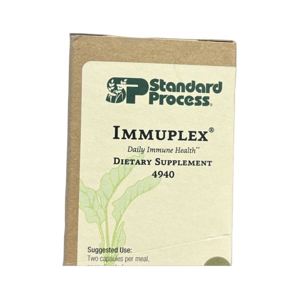 Box of Standard Process Mumplex dietary supplement capsules.
