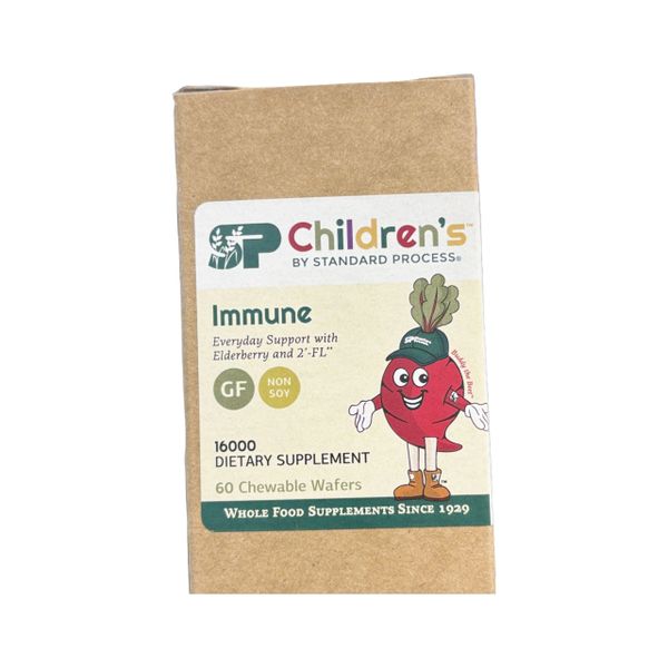 Children's Immune Support supplement packet with cherry flavor.