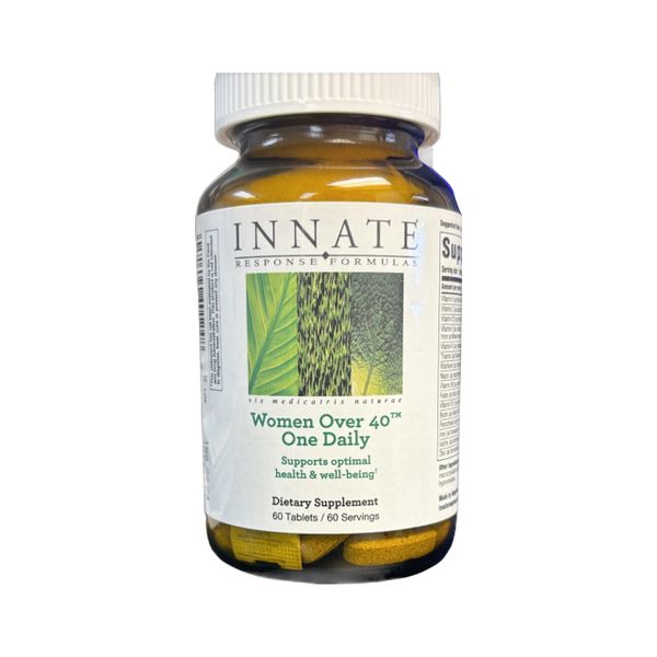 A bottle of Innate Response organic green barley grass powder capsules.