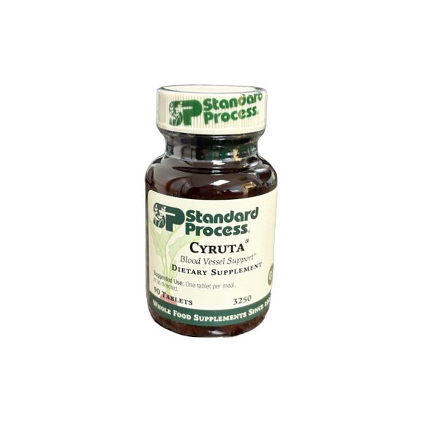 A bottle of Standard Process CrystaCal supplement.