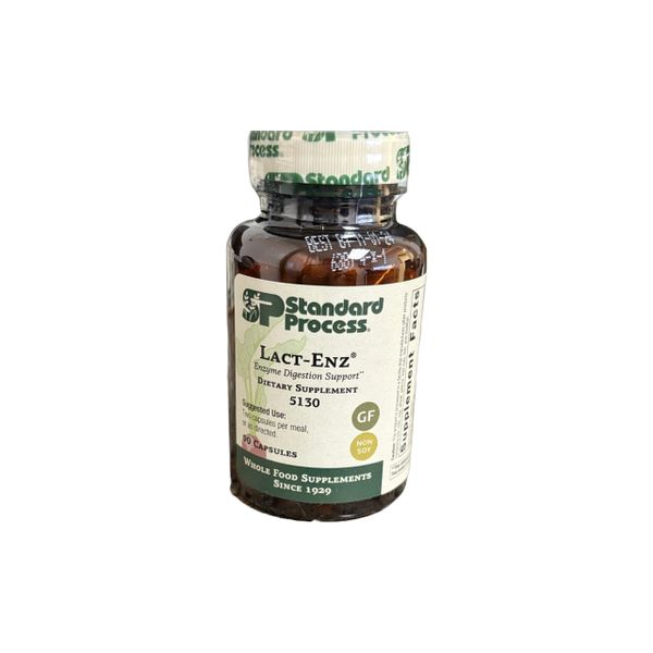 A bottle of Standard Process Lec-Even dietary supplement capsules.
