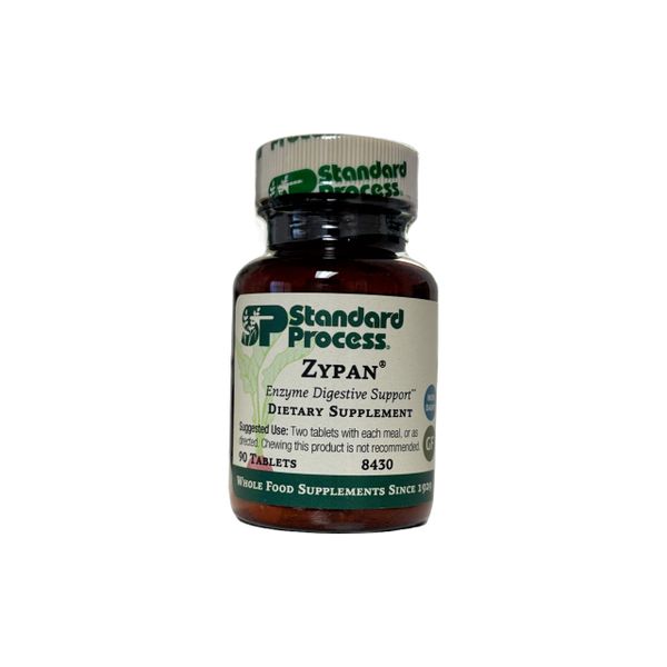 A bottle of Standard Process Zypan dietary supplement.