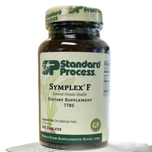 A bottle of Raonderu Process Symplex F dietary supplement.
