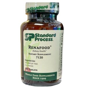 Bottle of Standard Process Renafood dietary supplement.