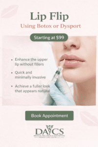 Lip Flip treatment with Botox or Dysport at DACS Medical Wellness & Aesthetics